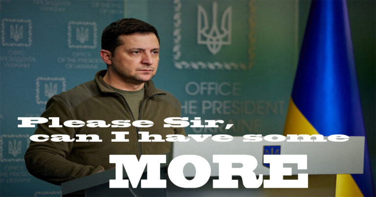 Zelensky comes a begging!
