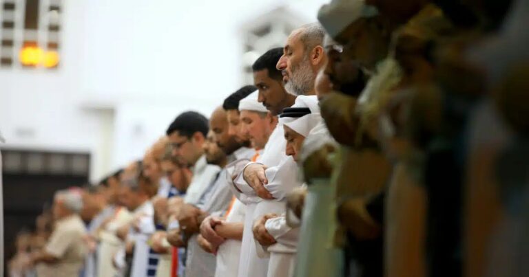 The amplification of the Muslim Call to Prayer.