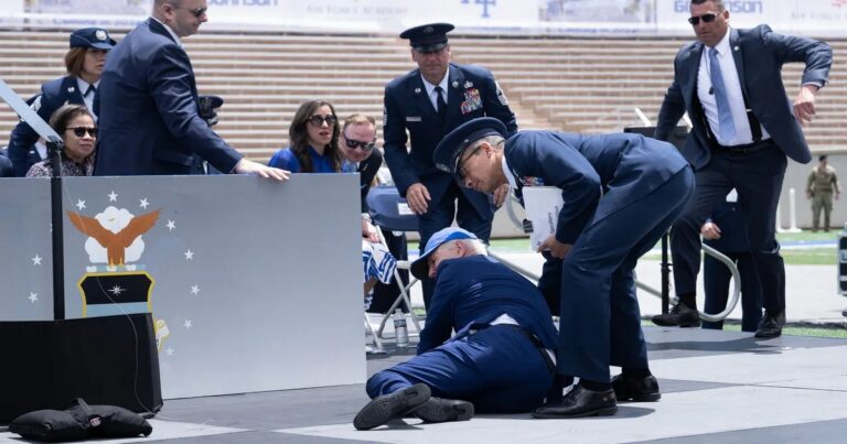As Biden falls (again) so does America!