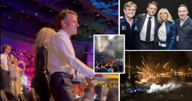 France burns, Macron Parties.