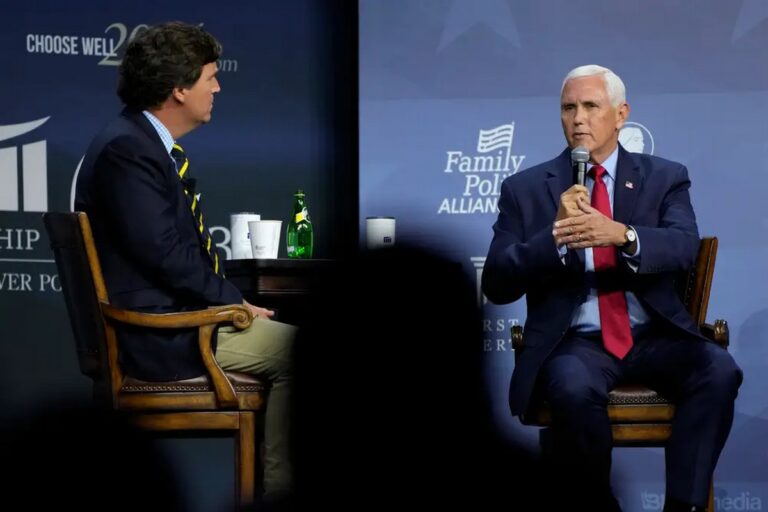 Tucker Carlson vs Mike Pence