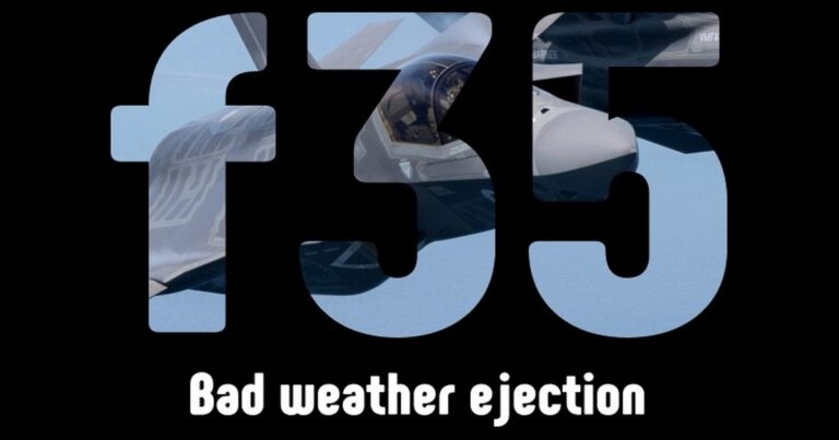 F35 -Bad weather ejection,