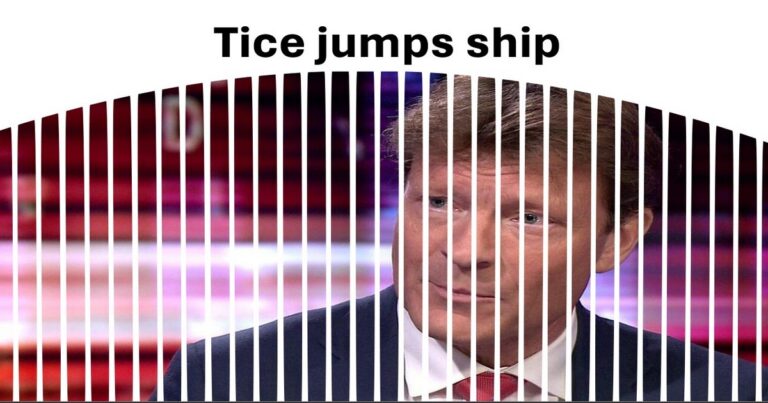 Tice jumps ship!