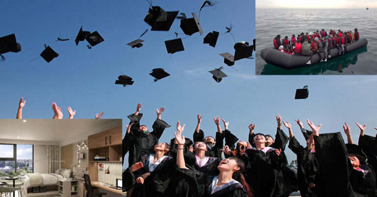 Students OUT, Migrants IN!