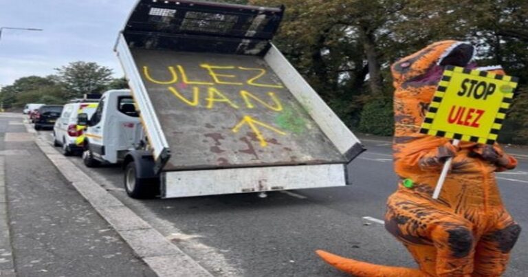 Peaceful but creative ULEZ Protests.