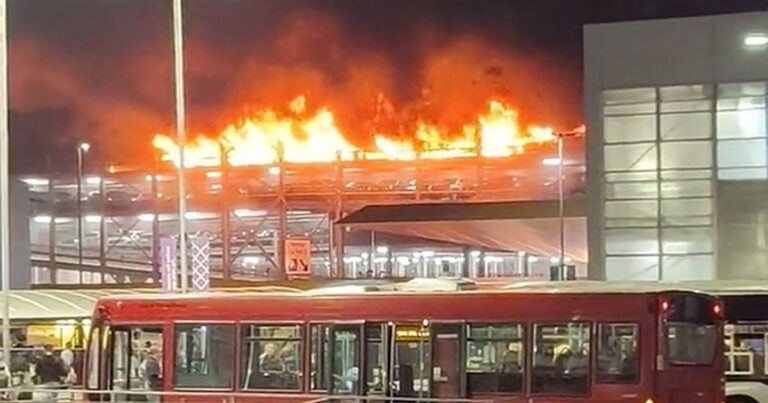 Luton Airport Carpark Ablaze…