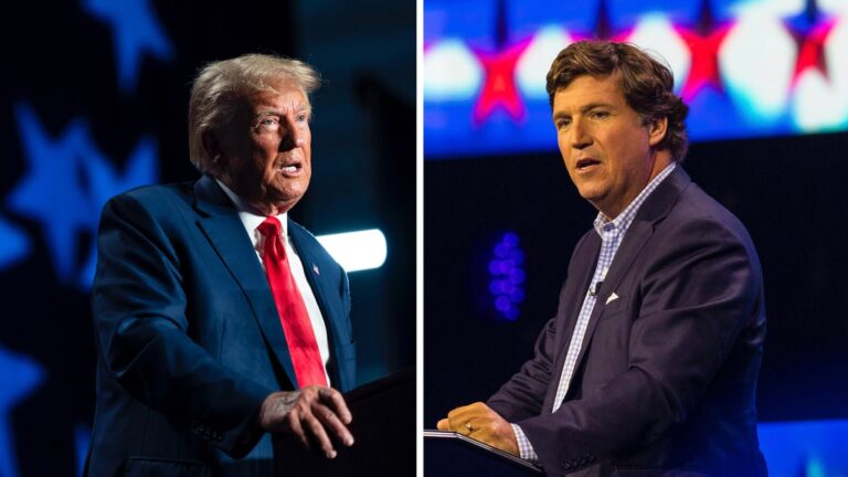 Trump & Carlson do Trick or Treat (Full Interview)
