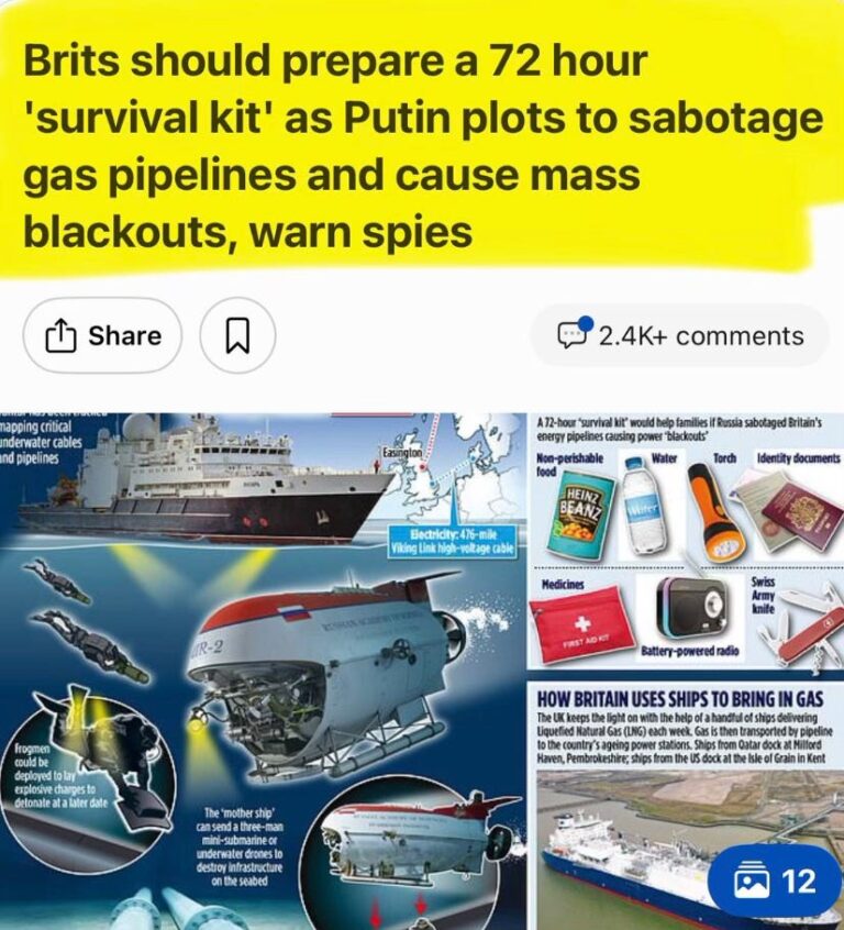 Russia to attack UK – gaslighting!!!
