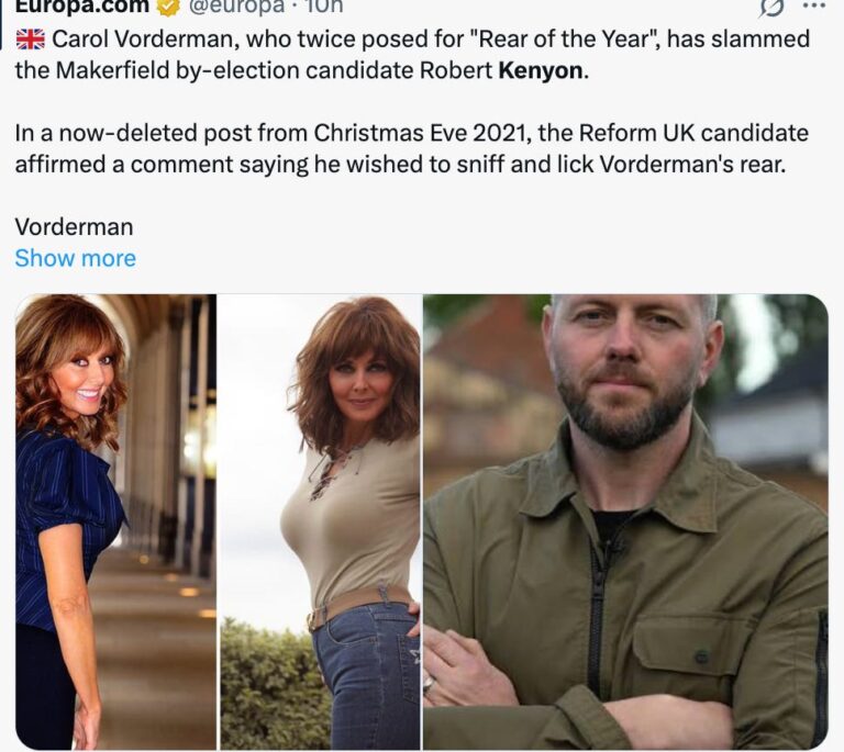 Carol Vorderman and Reform – the bottom line!