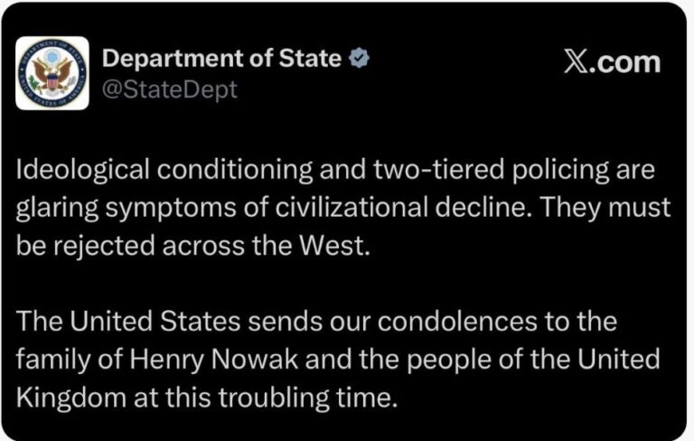 The US calls out UK Two Tier Policing